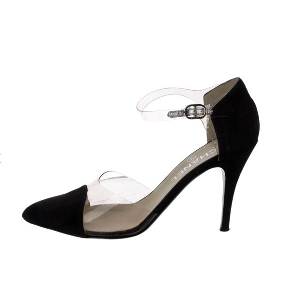 CHANEL Shoes - Chanel Interlocking CC Logo Nylon D'Orsay Pointed Toe Pumps